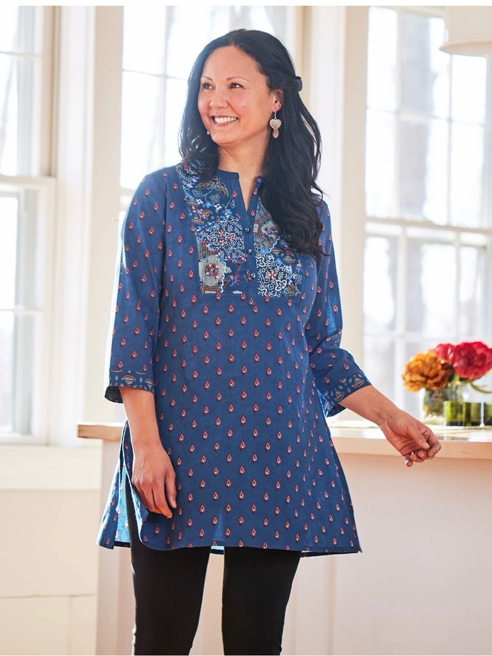 April Cornell Delhi Patchwork Tunic, Size M